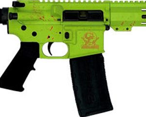 AR15 Pistol 223’5.56 7.5″ Barrel Nitride Zombie Splatter 30rd